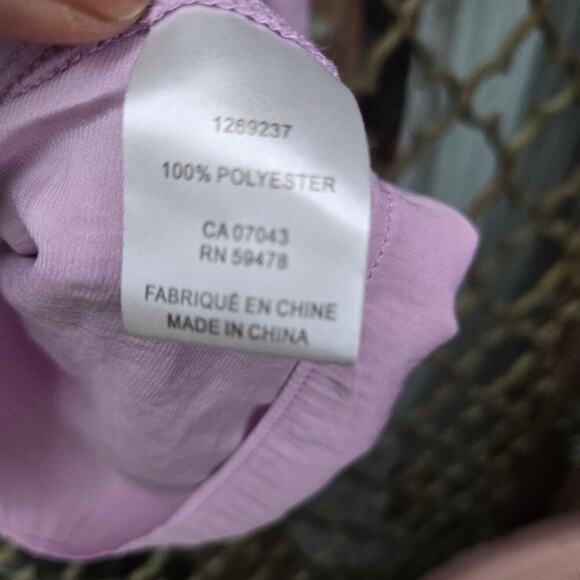 Rachel Roy Womens Lilac Purple Peasant Top M Boho Cottage Tassels Puff Sleeve - Picture 7 of 10